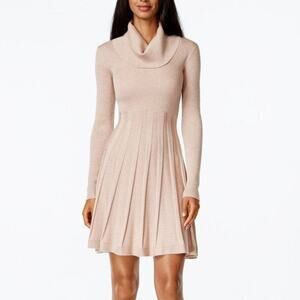 Calvin Klein‎ Gold Shimmer Cowl Neck Sweaterdress